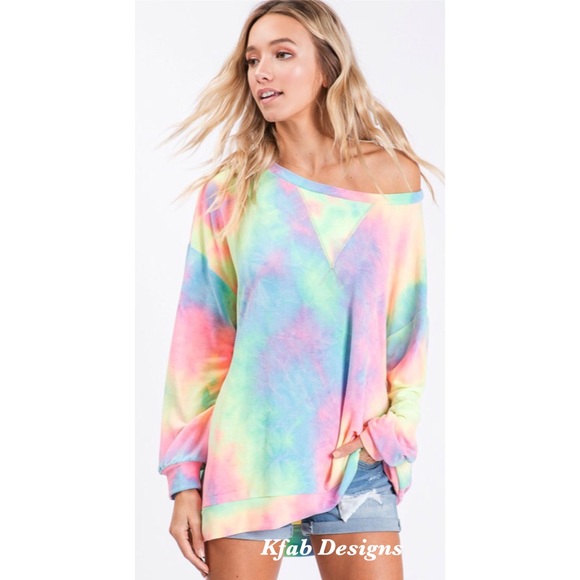 💖LAST! Softest Terry Pastel Tie Dye Pullover - Picture 9 of 10